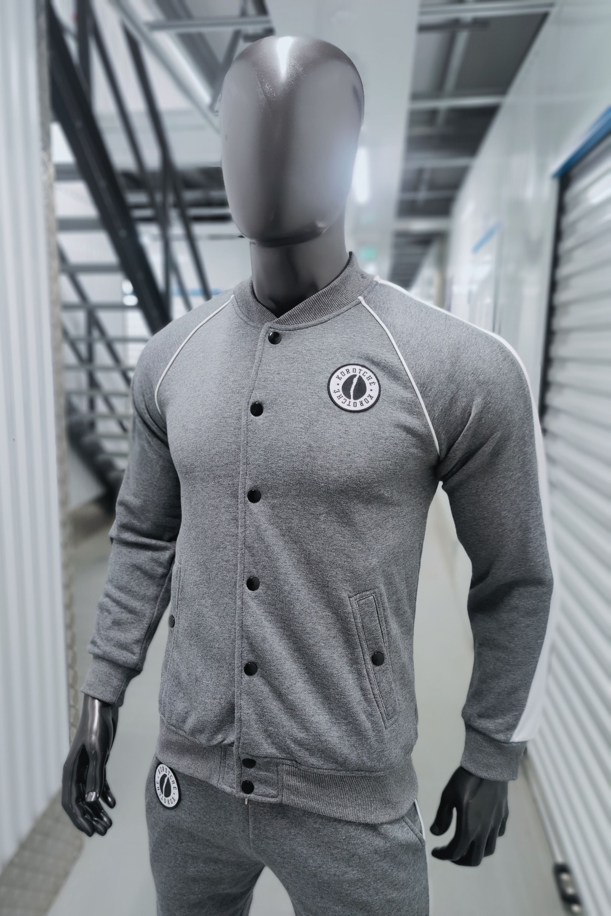 Gray Baseball Tracksuit